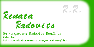 renata radovits business card